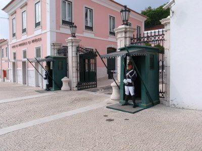 Guards at the Presidential Palace.